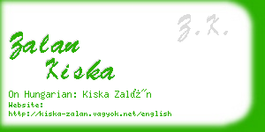 zalan kiska business card